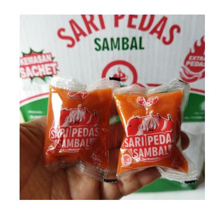 

Saus Sambal Sari Pedas Kemasan Sachet 35gr (1 pack isi 50 pcs)