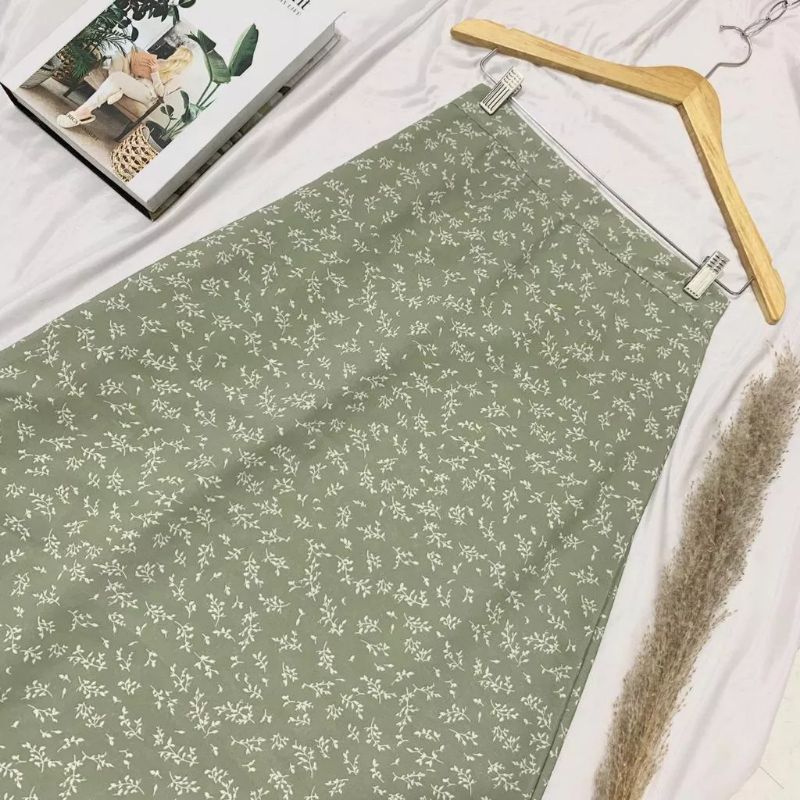 FLORAL SKIRT/ ROK MOTIF BUNGA/ ROK DAISY FLORAL/ ROK BUNGA KOREA/ ROK WANITA
