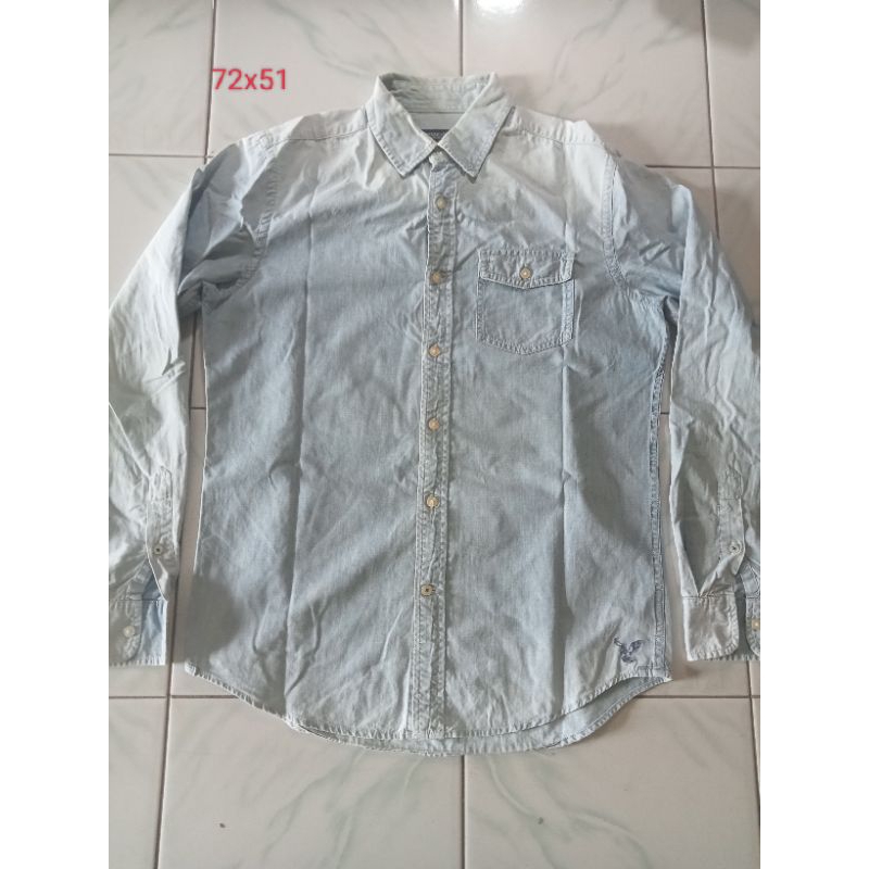 kemeja jeans american eagle