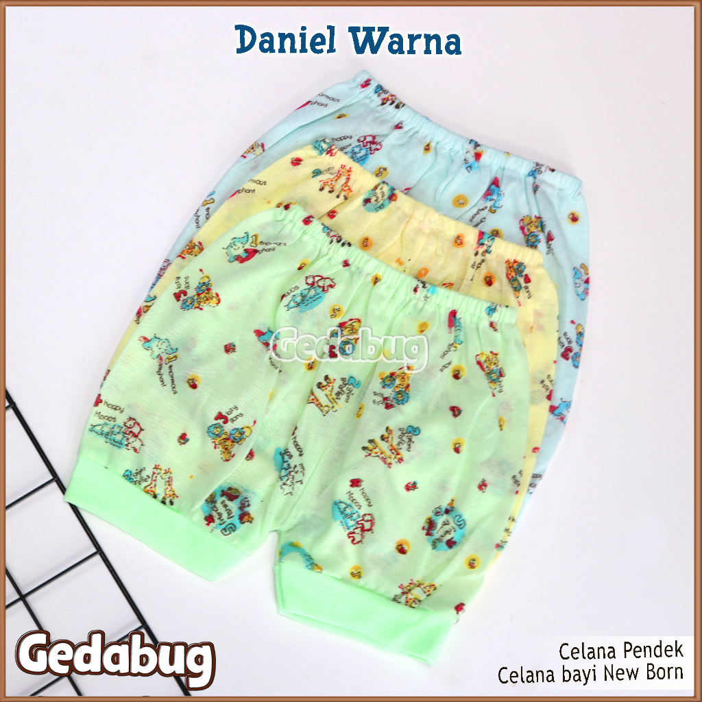 6 Pcs - Celana Anak Daniel Warna Pendek / Celana Anak Motif Print Jumbo | Gedabug