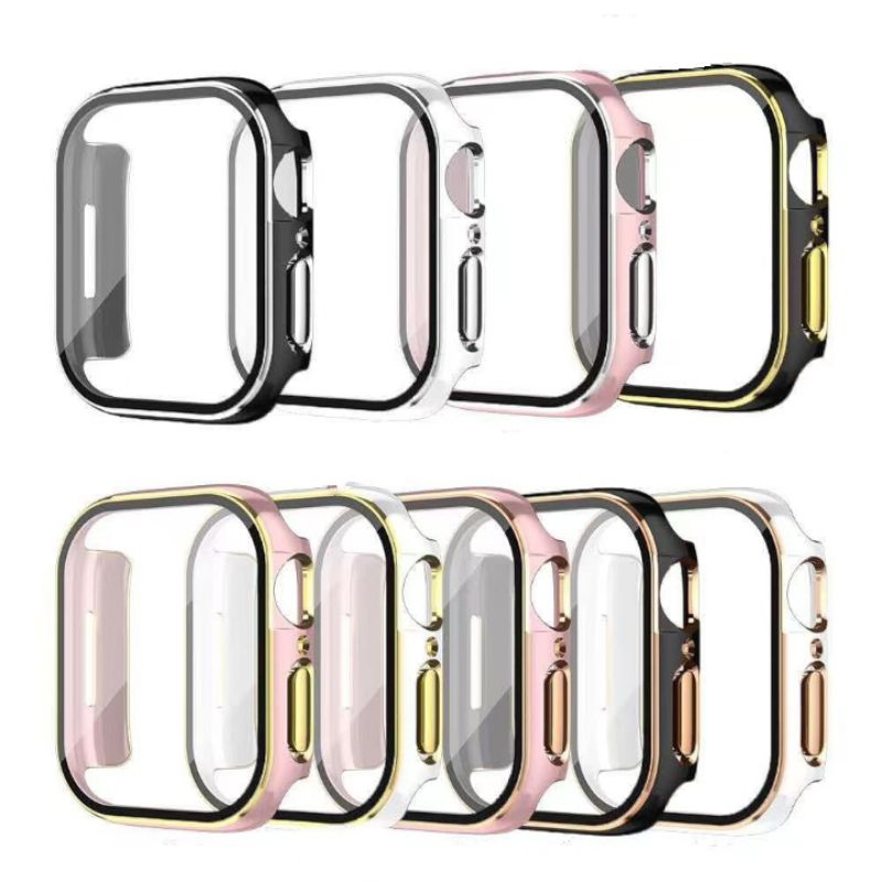 Tempered JDIME Glass+Case For Apple Watch Series 1/2/3/4/5/SE/6/7/8/Ultra