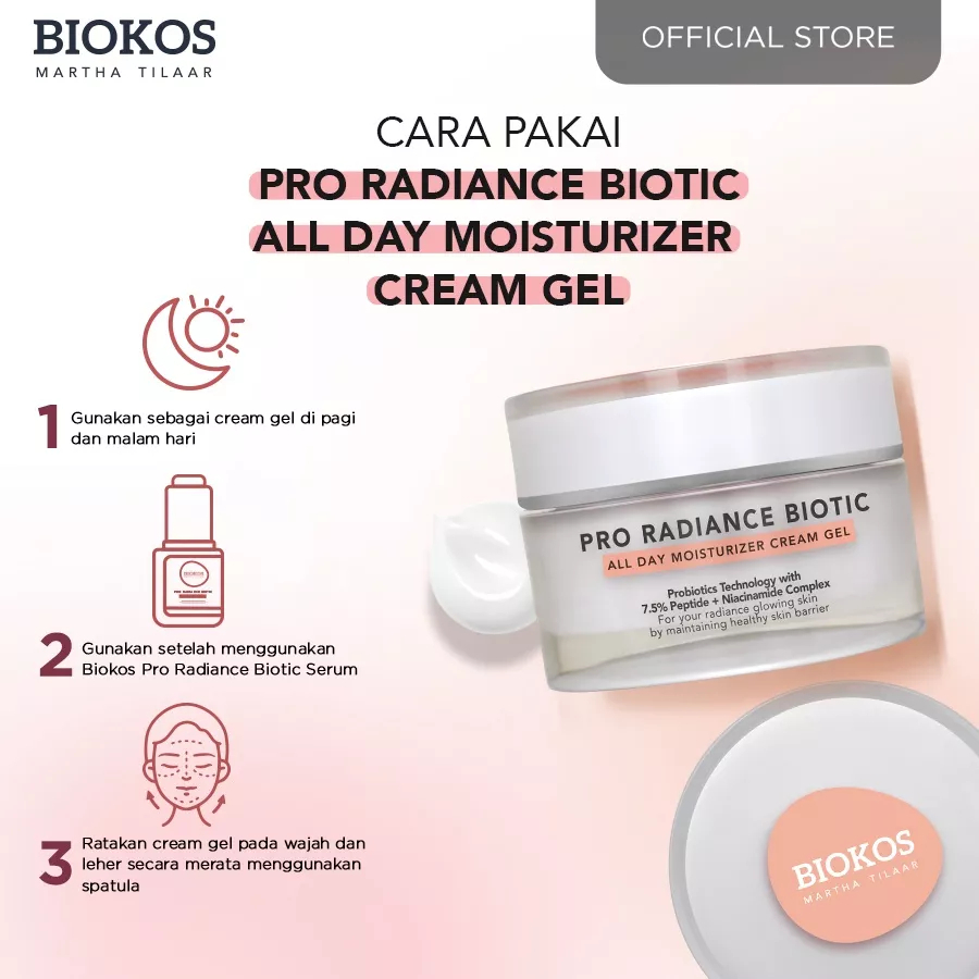❤ MEMEY ❤ BIOKOS Pro Radiance Biotic All Day Moisturizer Cream Gel 25gr