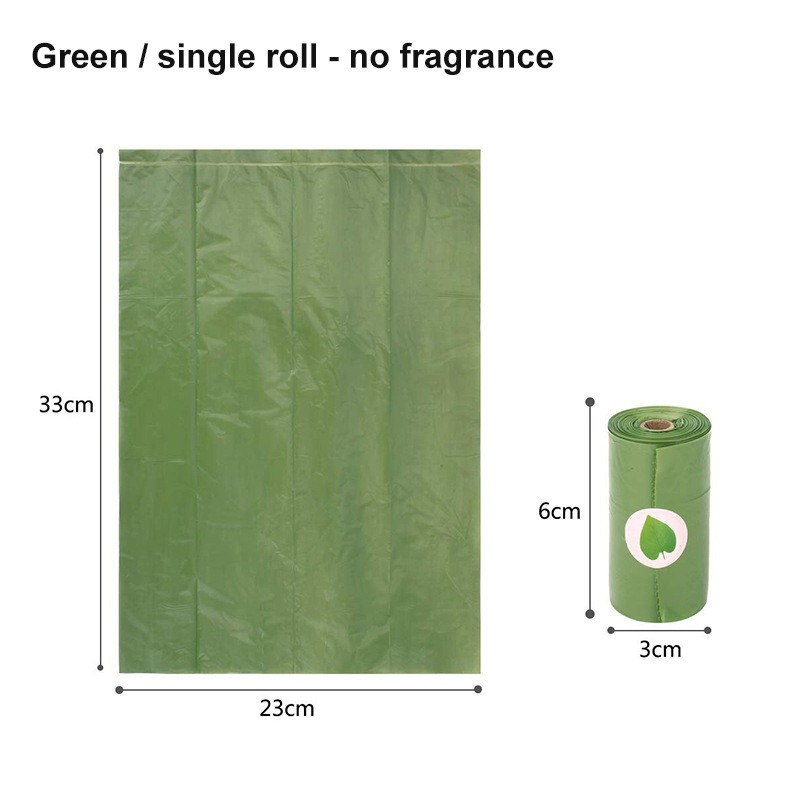 Kantong Plastik Kotoran Anjing Biodegradable Dog Poop Bag Roll - LT15 - Green