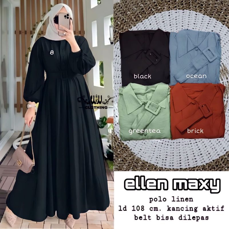 BarangOri|ellenMaxyByW&w|GamisPolos|MaxyLinen|PakaianWanita|