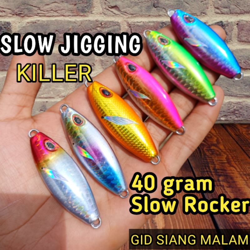 Metal jig 40gram micro jig 40gram gid Slow rocker jig umpan pancing metal jig