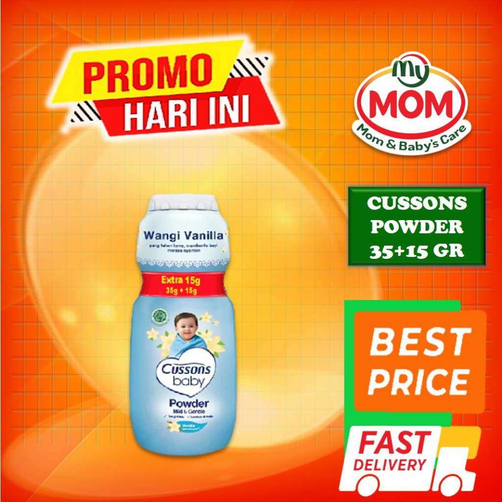 [BPOM] Cussons Baby Powder 35gr + 15gr / Bedak Bayi Cusson / MY MOM