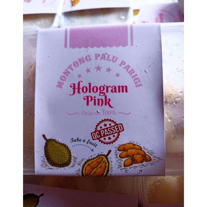 1 BOX DURIAN MONTONG PALU LUNA MAYA ( HOLOGRAM PINK )