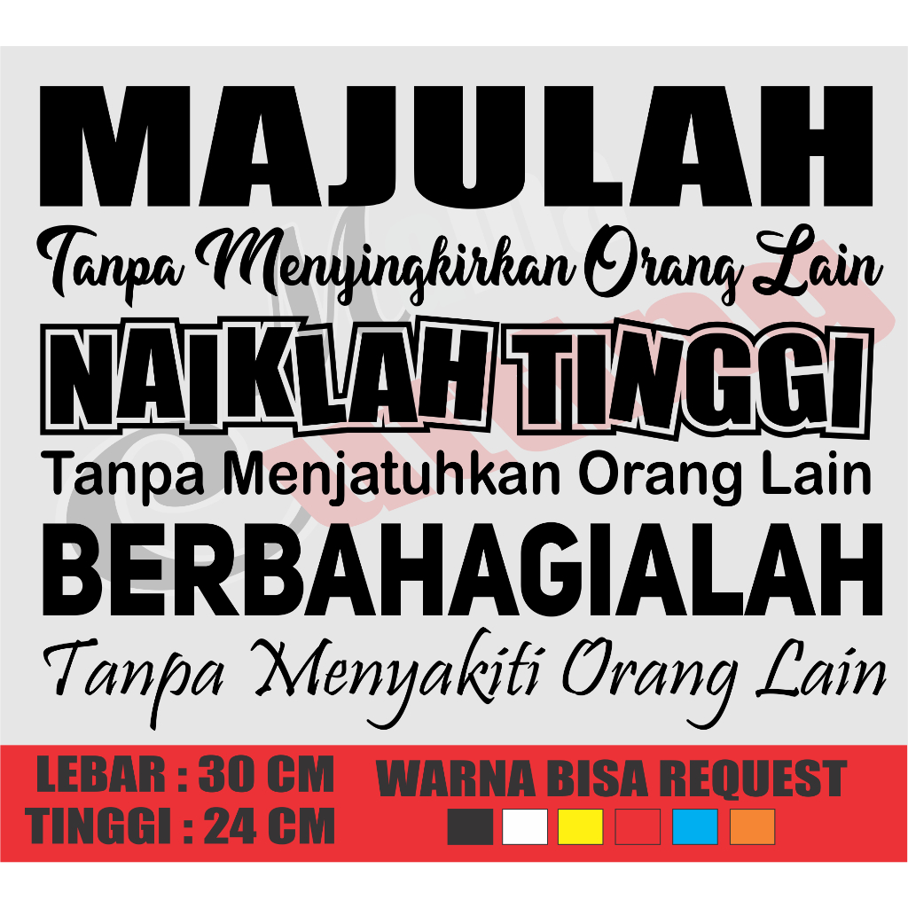 stiker cutting stiker mobil stiker truck stiker kata kata