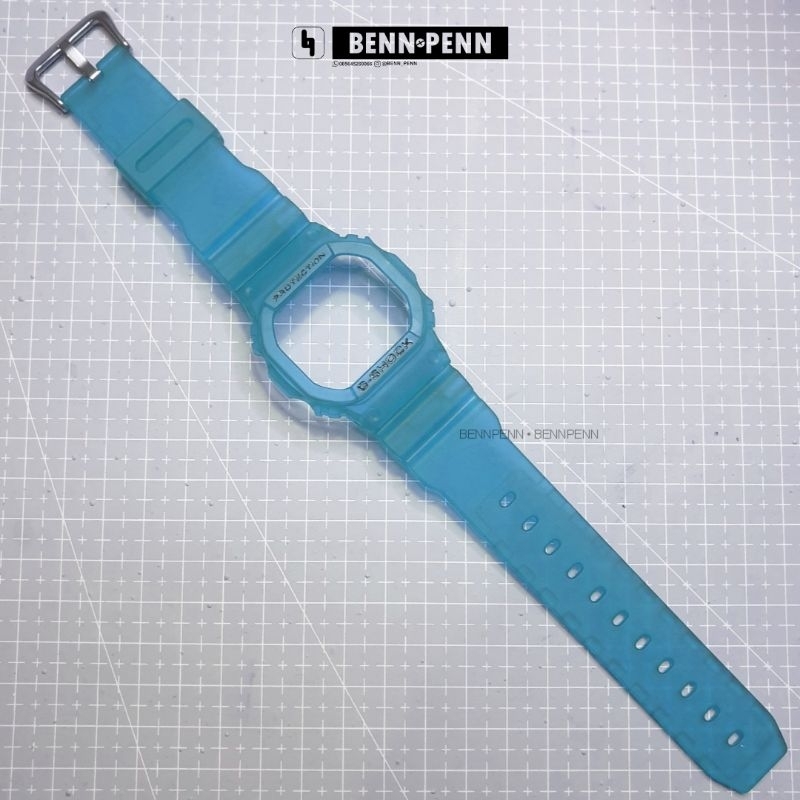 BEZEL STRAP JAM TANGAN CASIO G SHOCK DW 5600 BLUE SEA