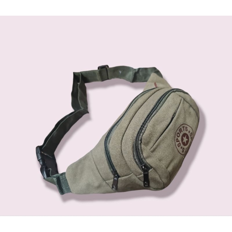 Tas pinggang pria / waistbag / weistbag waist bag selempang sling bag kanvas import B-series