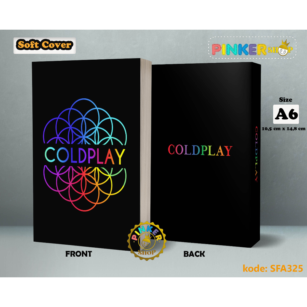 

(SFA325) Pocket Note Musik Coldplay Softcover A6/A5 Buku Tulis catatan Notes Agenda Planner Jurnal