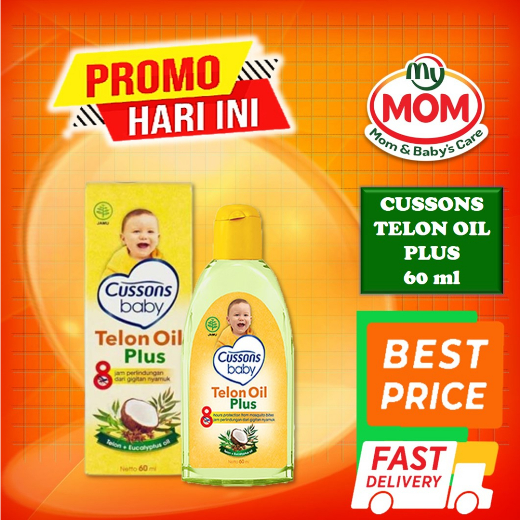 [BPOM] Cussons Baby Telon Oil PLUS 60ml / Minyak Telon Cussons / Minyak Telon Bayi / MY MOM