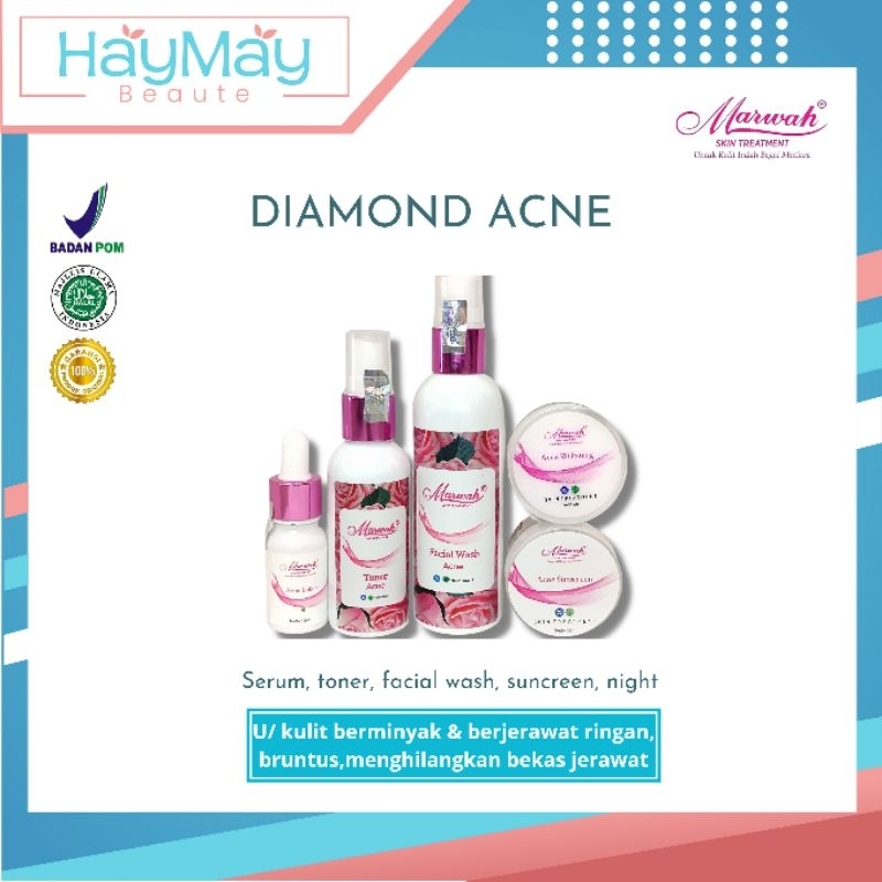 Marwah diamond acne / marwah acne / marwah skincare / marwah skin care / cream marwah original / kri