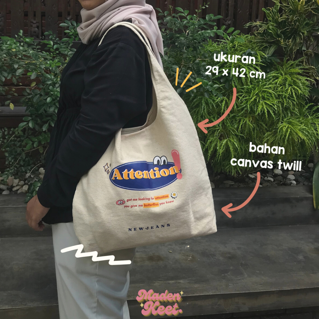 NEW JEANS VINTAGE TOTEBAG CANVAS TWILL / muat laptop