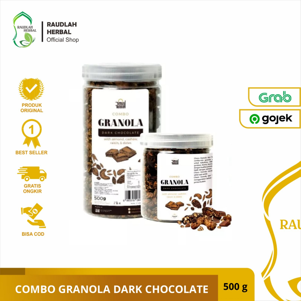 

Granola Dark Chocolate 500gr Timur Tengah Sereal Makanan Sarapan Sehat