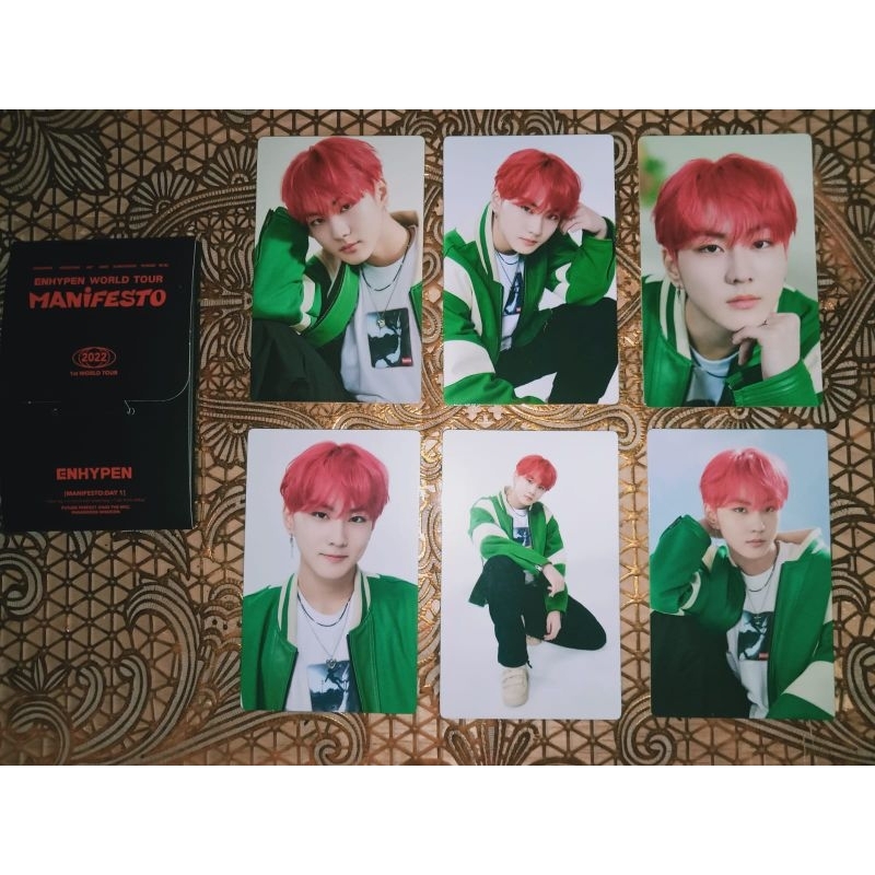 OFFICIAL TRADING CARD ENHYPEN MANIFESTO WORLD TOUR 2022 JUNGWON ENHYPEN MANIFESTO DAY PHOTOCARD