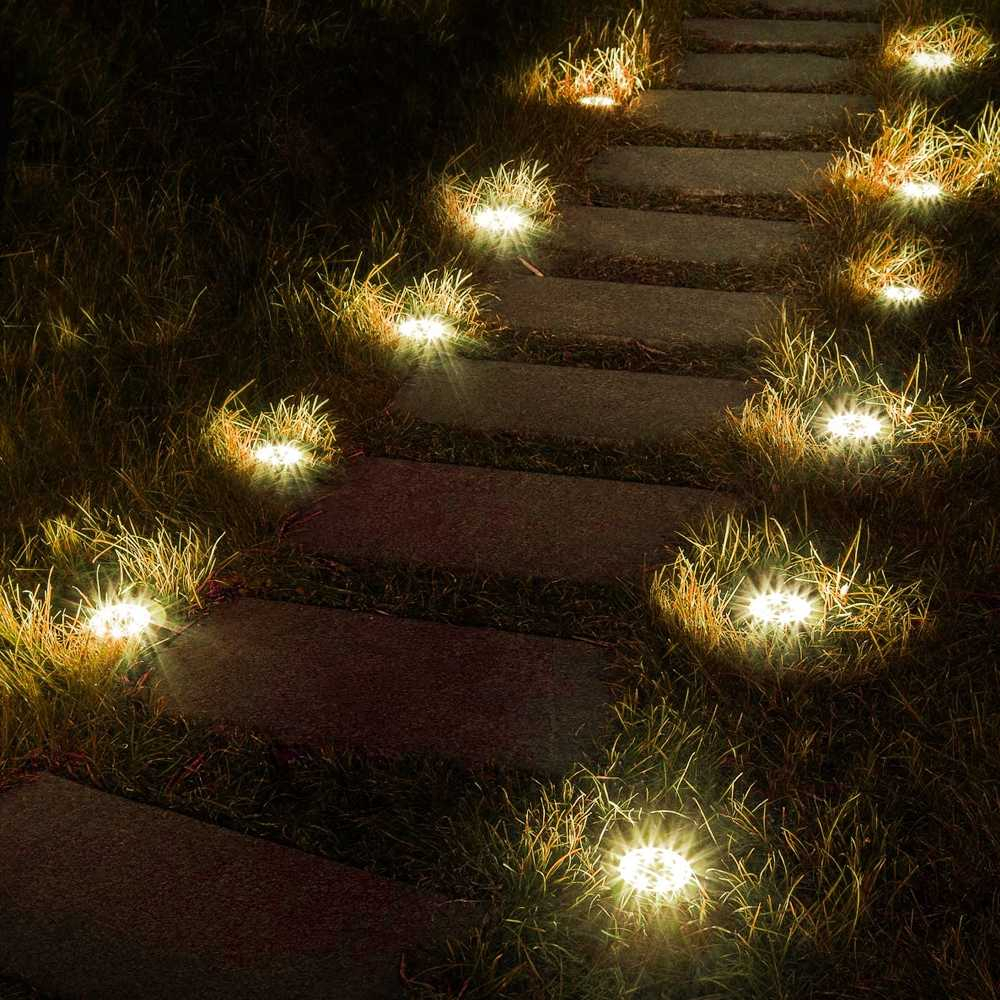 Lampu Taman Hias Tanam Ground Light Tenaga Matahari Waterproof 8 LED