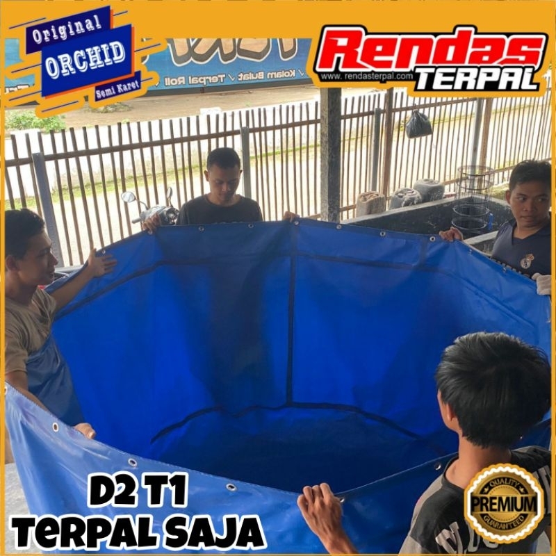 Kolam Terpal Bulat Orchid Diameter 2 Tinggi 1 (Terpal Saja)