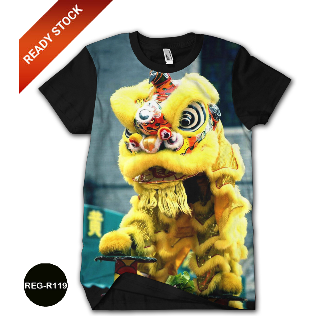 Kaos Barongsai Anak 3D Baju Anak dan Dewasa Barongsai Lion Dance Trendy Fashion