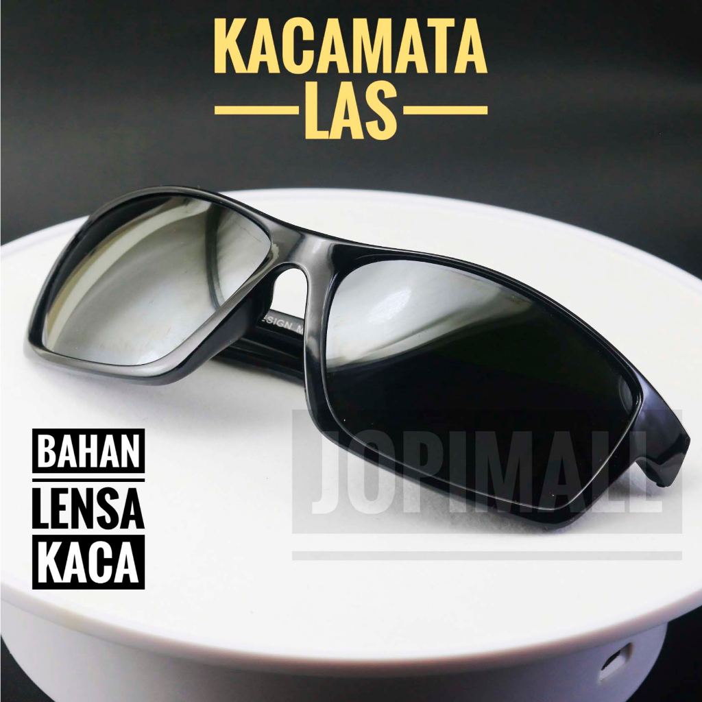074/KACAMATA LAS LISTRIK SPORT HITAM /KACAMATA LAS LENSA KACA