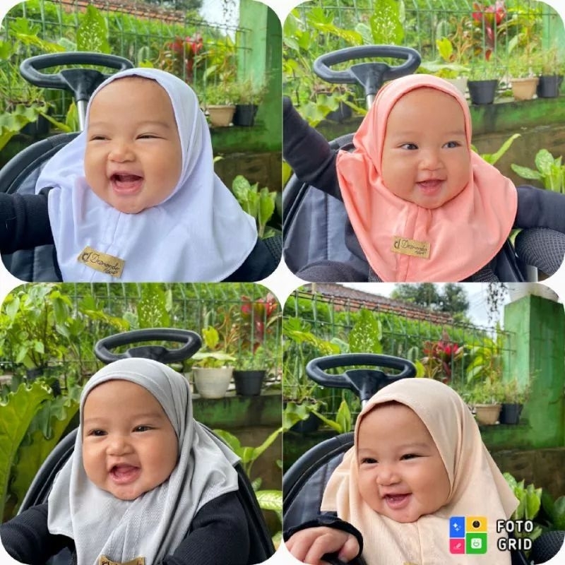 jilbab anak newborn maurin / hijab maurin jersey 0-1thn