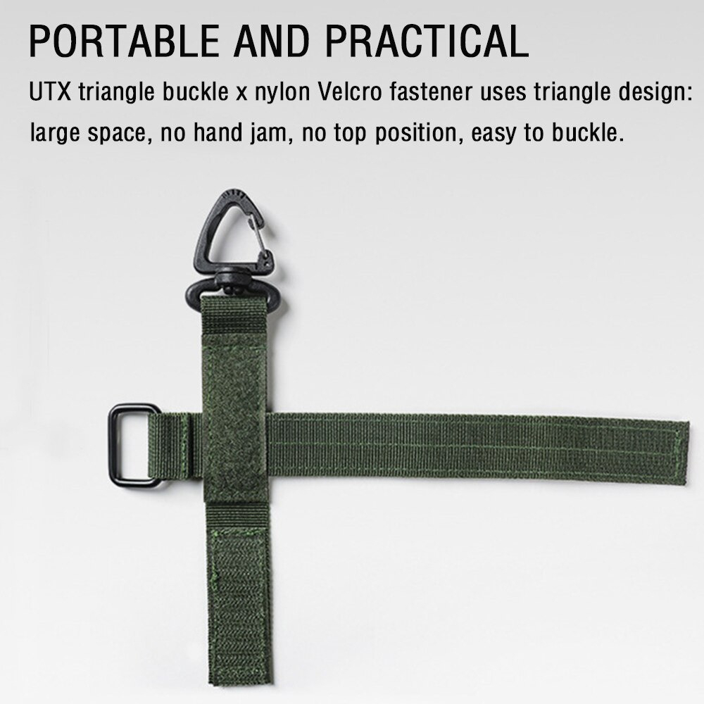 Quickdraw Carabiner Tactical Military Nylon Belt with Hook` Karabiner Klip Kew` Gantungan Kunci Aluminium Alloy` Keychain Lock Buckle