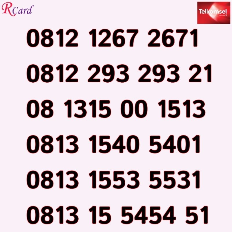 Perdana Nomor Cantik Simpati Telkomsel Cermin Mirror Rapi 1315 00 1513 1554 5451