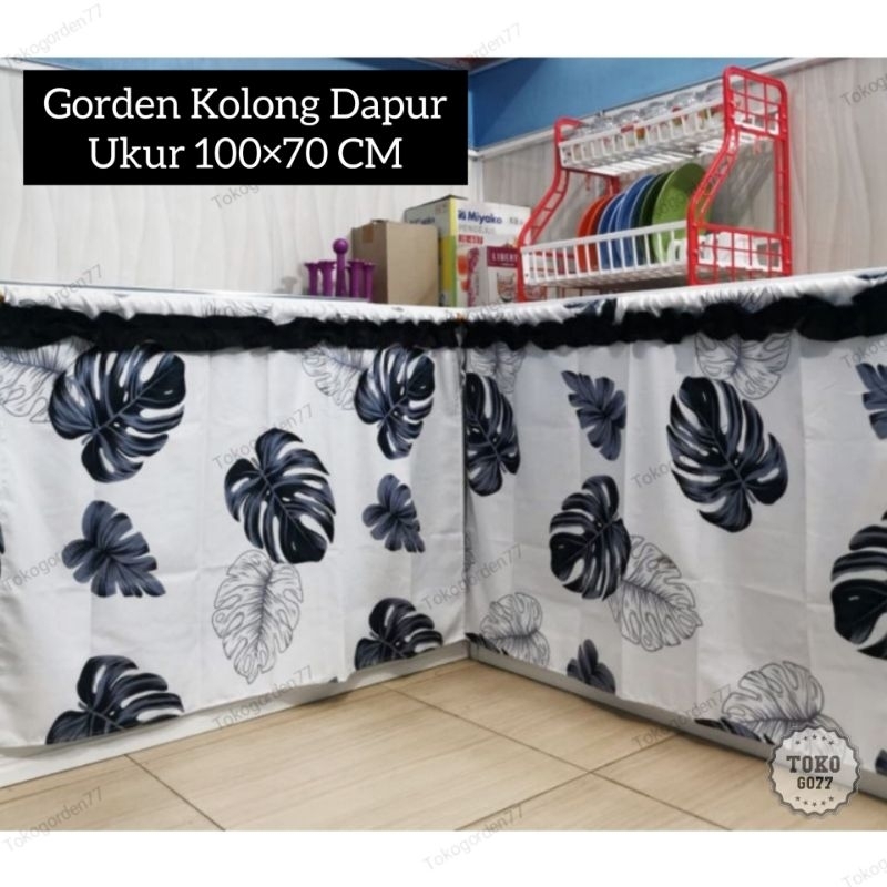 Promo Flash Sale Gorden Kolong Dapur [ Bawah Meja Kompor ] Free Tali Ukur 100×200 Bisa Cod Terlaris