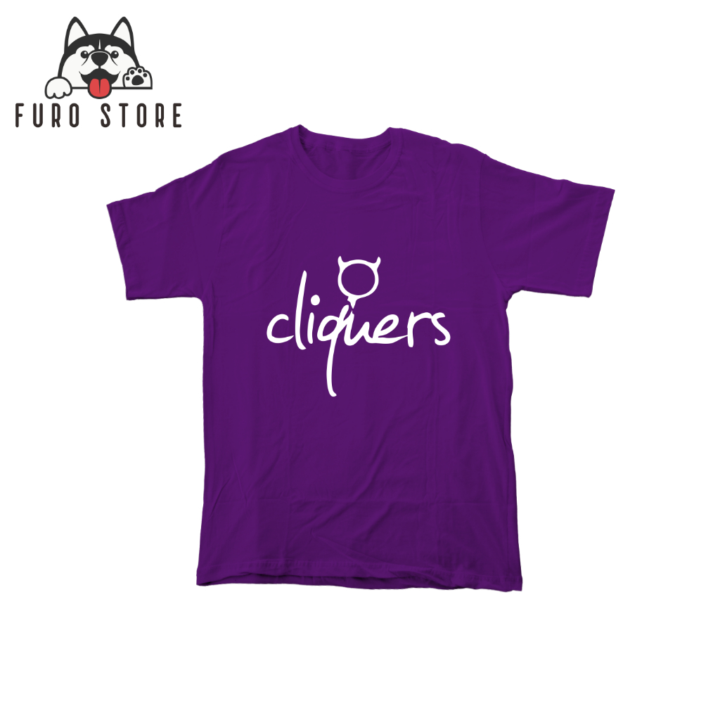 Kaos Cliquers Band Ungu Lengan Pendek Bahan Katun Combed 30s - Furo Store