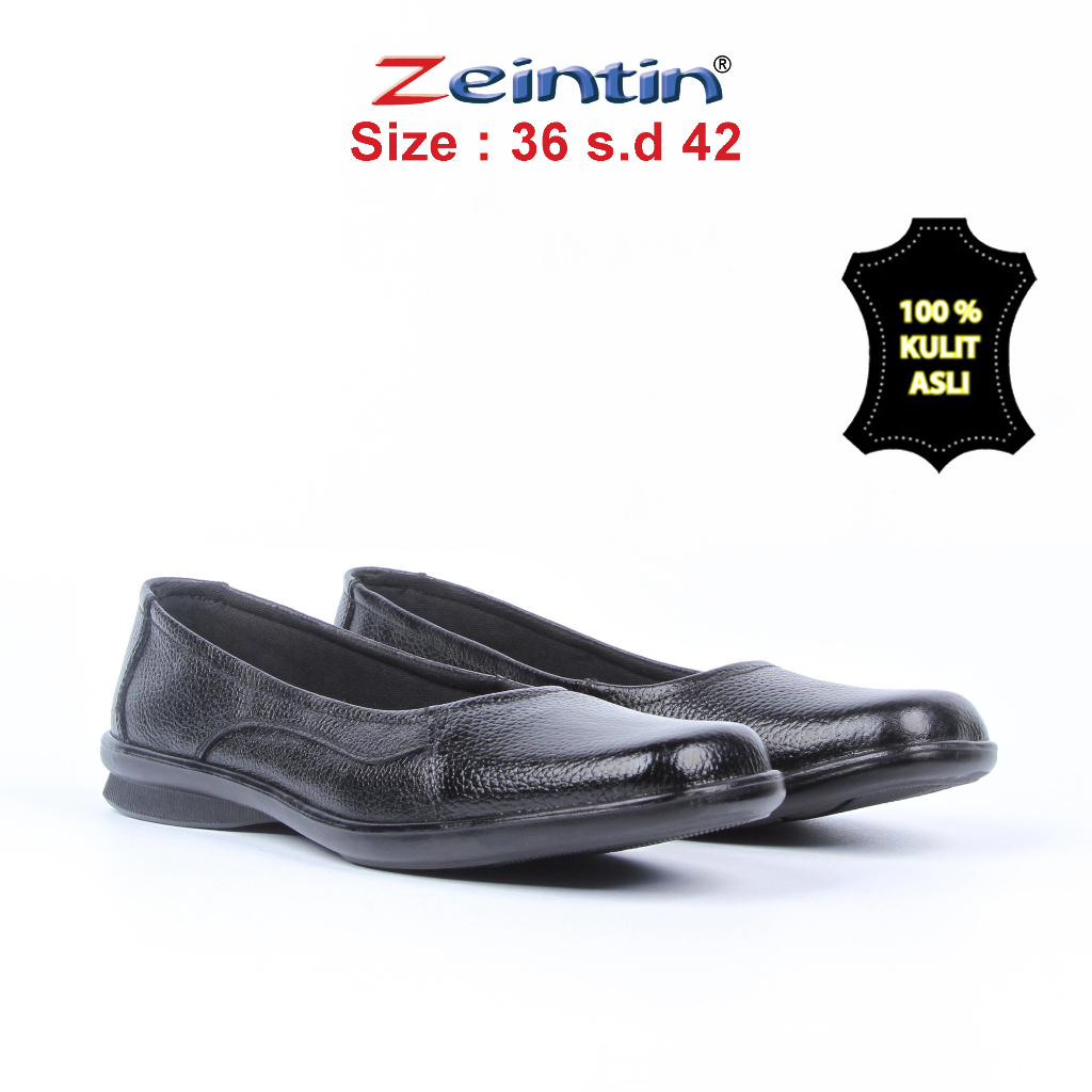 Zeintin - Sepatu Pantofel Wanita Loafers Kulit Asli Kasual Formal Fashion Sepatu Kerja Wanita Nyaman BJ