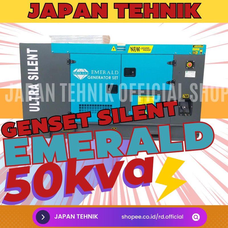 Genset 50 Kva Emerald  | Genset Listrik Silent Diesel Japan Tehnik - Penawaran E - Brosure