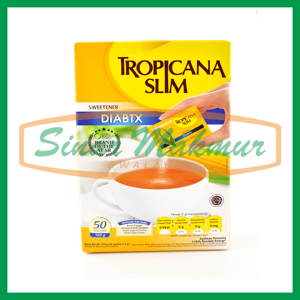 

Tropicana Slim Sweetener Diabtx 50sheet