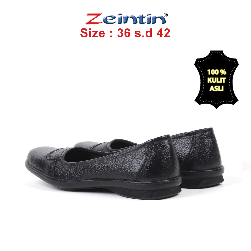 Zeintin - Sepatu Pantofel Wanita Bahan Kulit Sapi Asli Brand Local Sepatu Kerja Sepatu Kantor Wanita Sepatu Formal Bahan Kulit Original Zeintin BJ