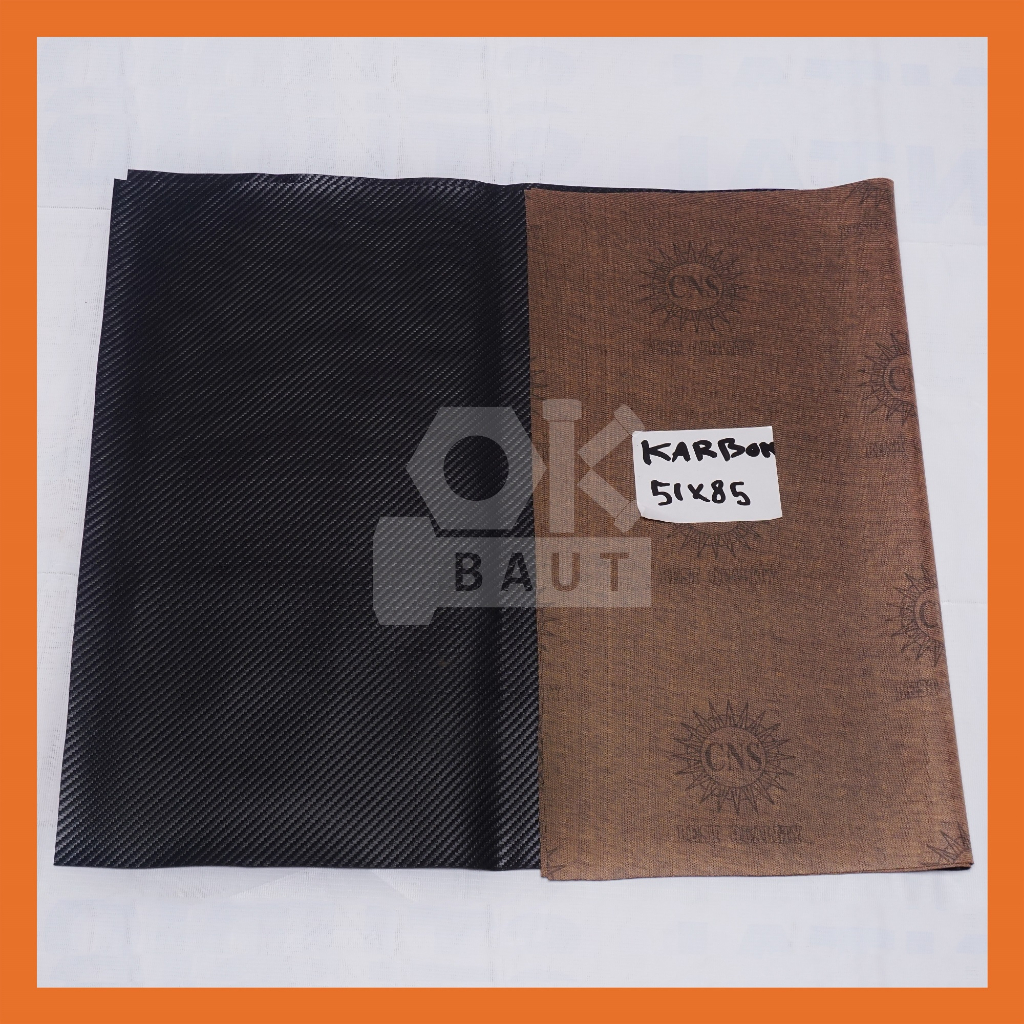 Sarung kulit jok motor polos hitam Karbon 51x85 cm cover jok kulit oscar kulit