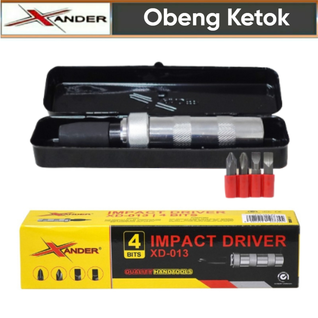 Xander Obeng Ketok Besi Impact Driver 4 Bits XD-013