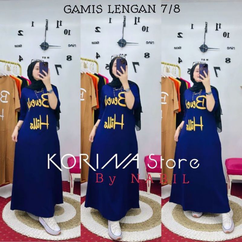 GAMIS BY NABIL MODEL BELIVE HILLS TERBARU // GAMIS KAOS PREMIUM