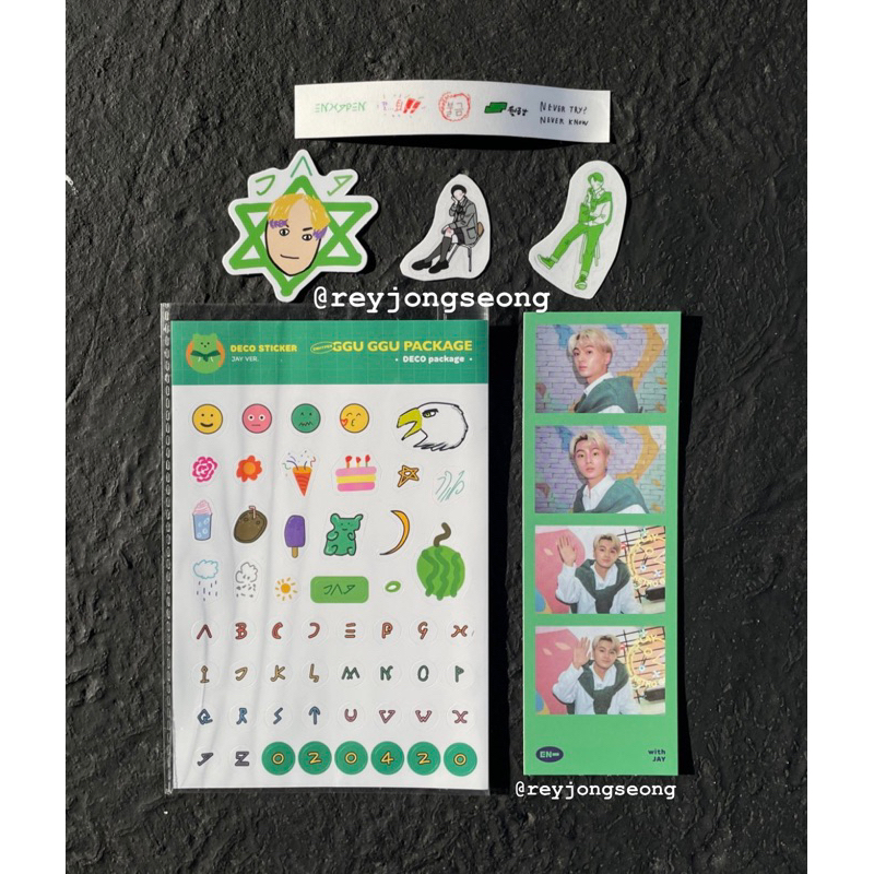 [OFFICIAL] STICKER GGU SET + STRIP PHOTO JAY / PARK JONGSEONG ENHYPEN