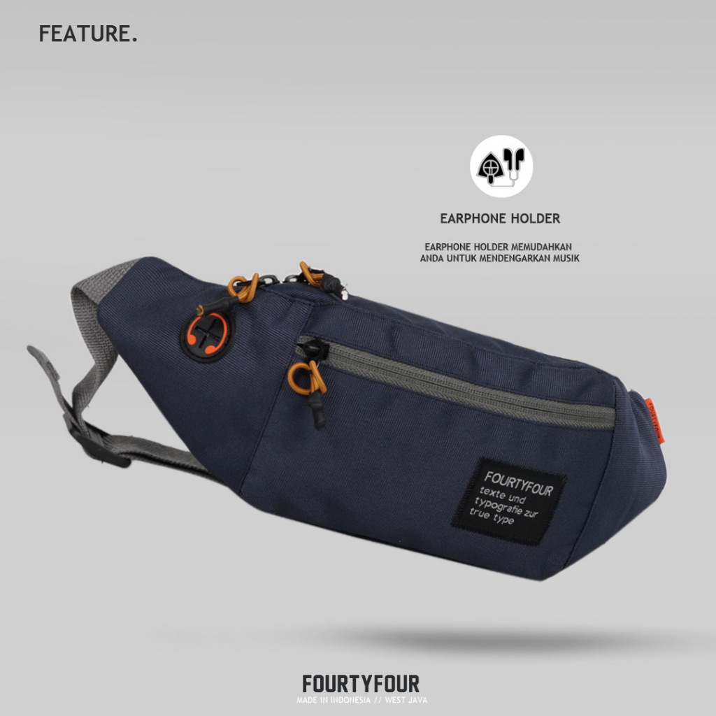 FOURTYFOUR Bolsa Tas Pria Waistbag 01 Tas Pria / Tas Waistbag Premium