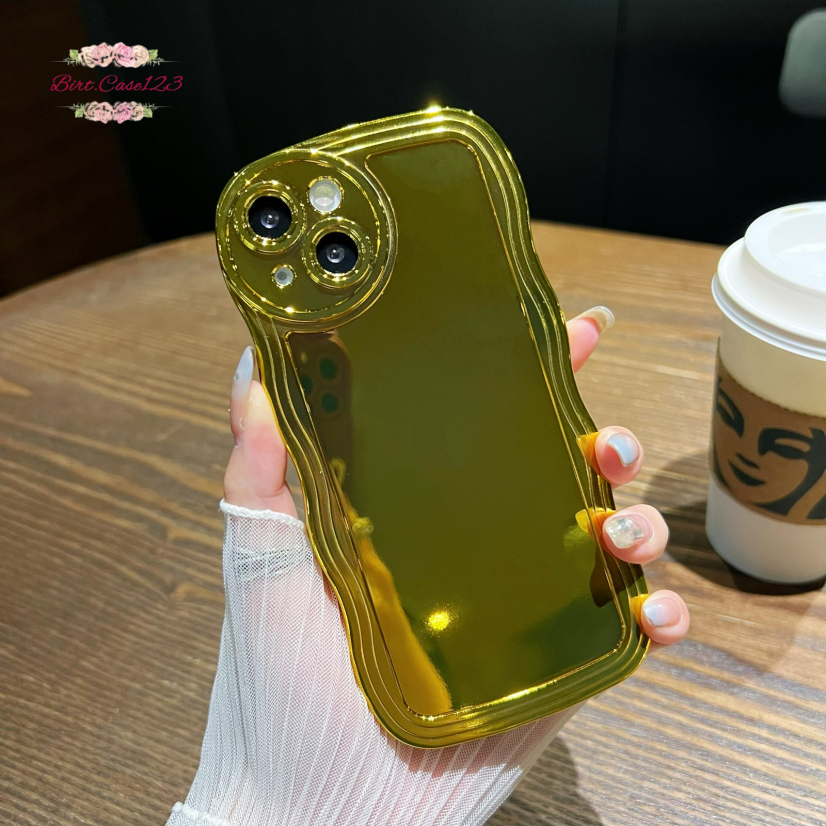 SOFT CASE SOFTCASE TPU WAVE GELOMBANG GOLD FOR REALME C21Y C25Y BC7762