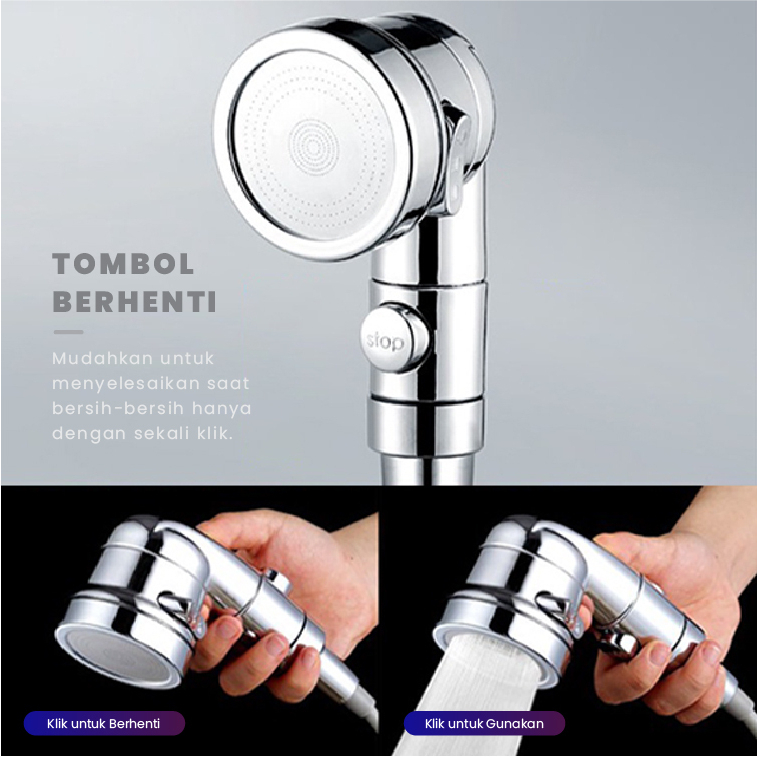 KEPALA SHOWER KAMAR MANDI HEAD SHOWER BAHAN ABS BISA AIR PANAS DAN DINGIN