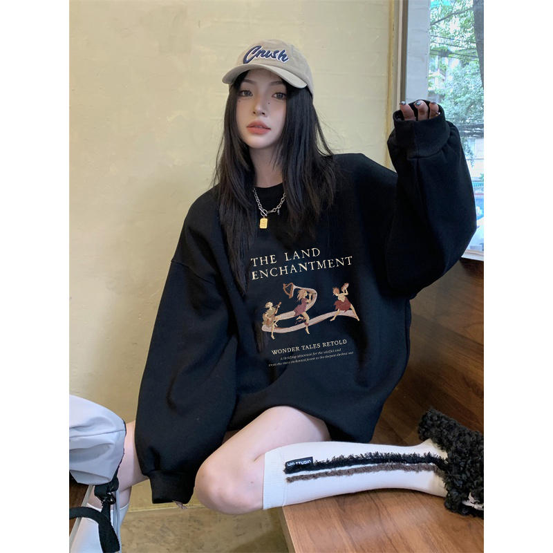 Sweater printing  kaos oversize baju korean style wanita