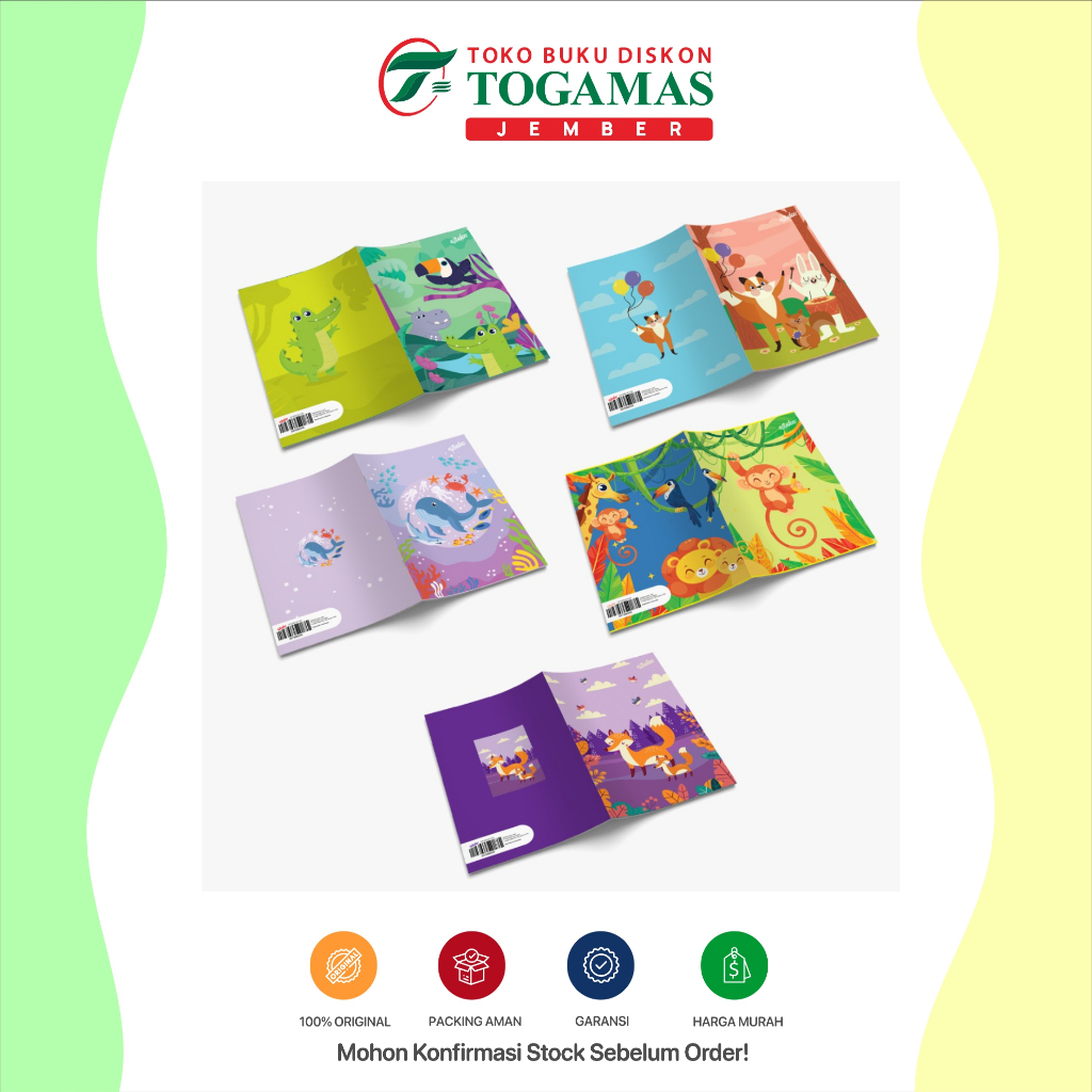 

Buku Tulis Kwarto ESTUDEE Animal 38 Lembar (1 Pack - Isi 10 Buku) // Kwarto ESTUDEE Animal 58 Lembar (1 Pack - Isi 10 Buku)