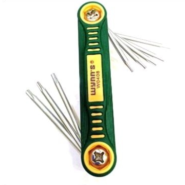 Kunci L Lipat Bintang Lubang Hex Key Torx Wynn's T5-T20 Taiwan Termurah