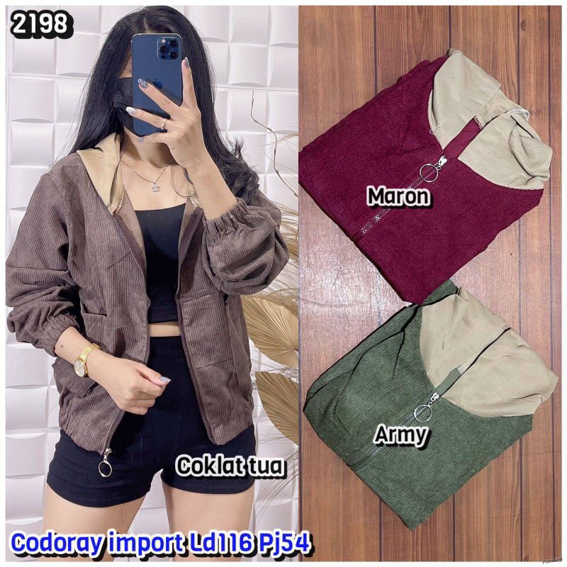 2198 jaket codoray topi kombinasi