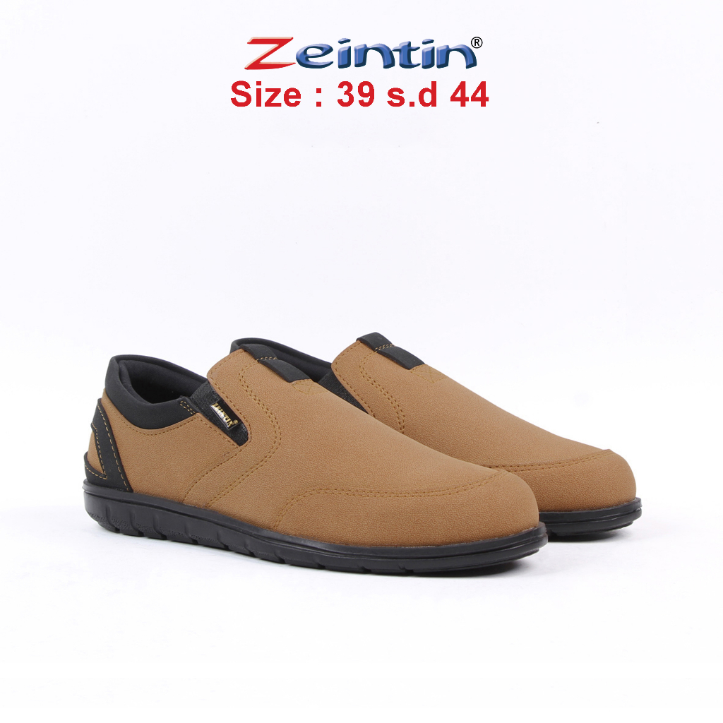 Zeintin - Sepatu Slip On Pria Sepatu Kets Pria Casual  Sepatu Sneakers Sintetis Slip On  Original Zeintin BJ