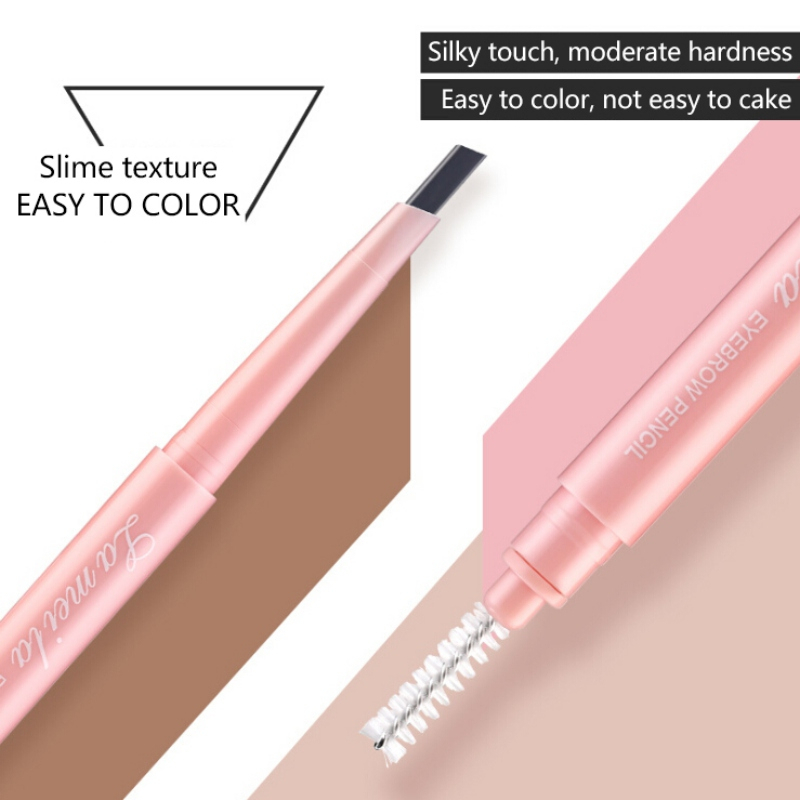 LAMEILA EYEBROW 2 IN 1 PENSIL ALIS KEPALA GANDA 7 WARNA EFFECT LA024