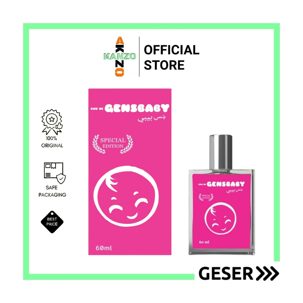 Kanzo - Parfum Gensbaby Vanilla 60ml Premium / Parfum Switsbabies Vanilla 60ml / Parfum Zwitsbabies 60ml