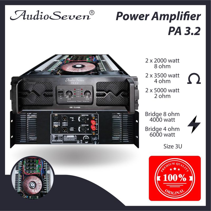 Power Amplifier Audio seven PA 3.2 original