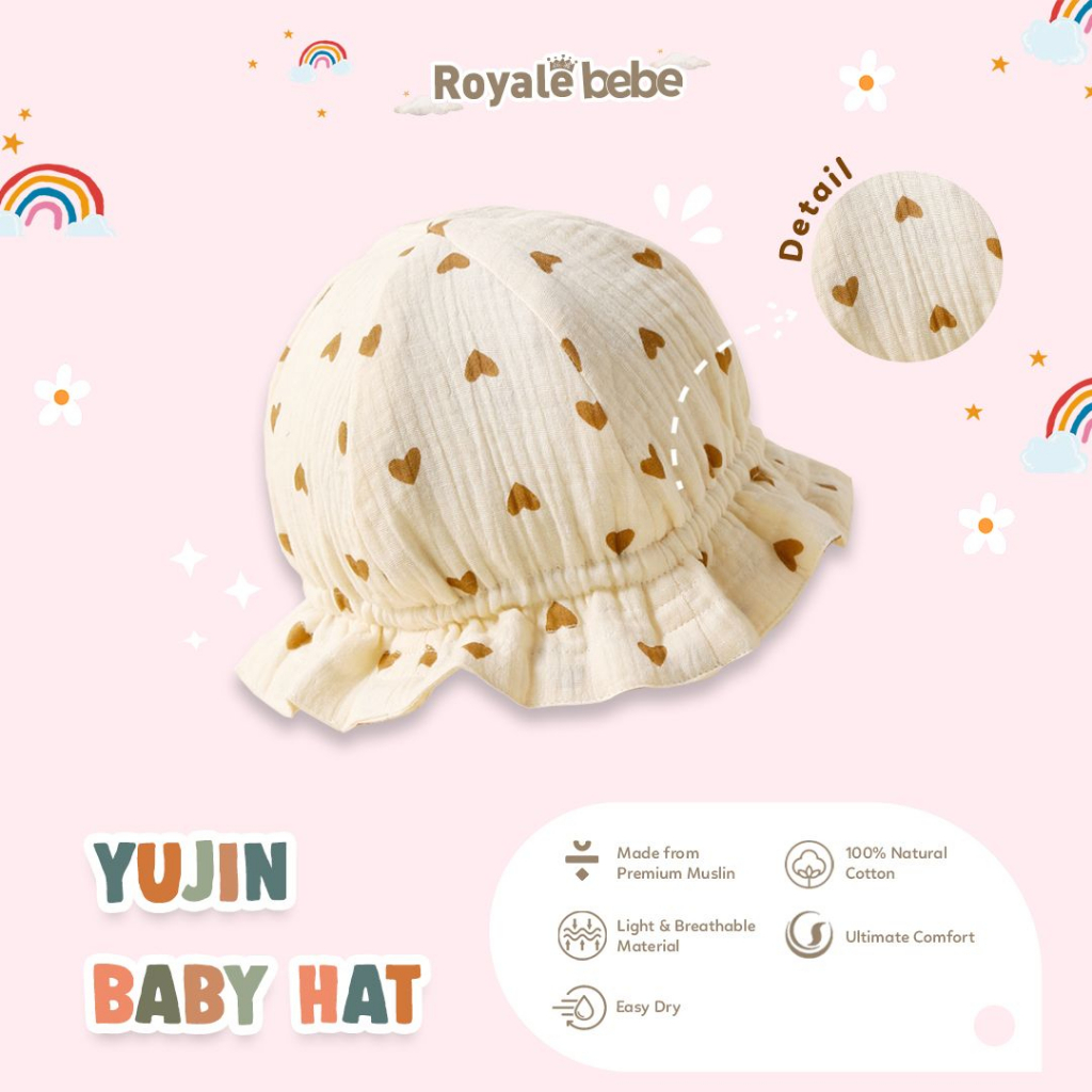 ROYALE BEBE KOREAN STYLE HAT TOPI KYO / MINJAE / YUJIN / JIWON / JISU BABY HAT TOPI BUNDAR ANAK LUCU 6 BULAN - 2 TAHUN