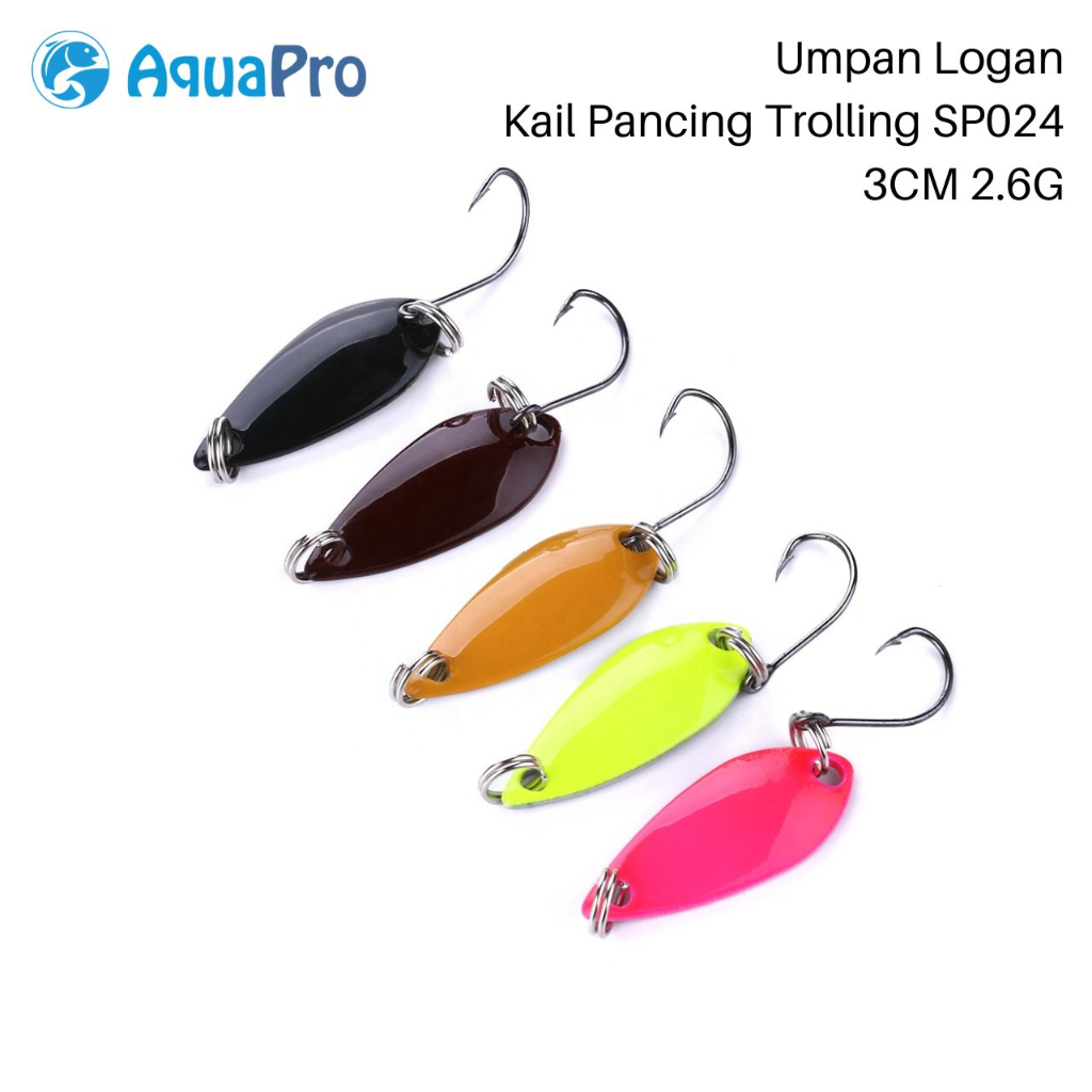 Umpan Pancing Mini SP214 3CM 3G Sendok Umpan Logam Warna-warni Spinnerbsit Ikan Kecil Ikan Tunggal Kait Jig Stream Trout Es Musim Dingin